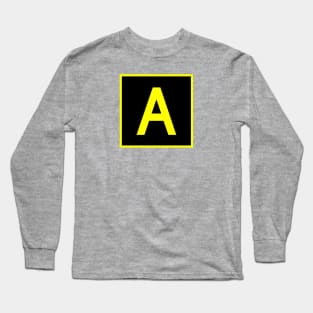 A - Alpha - FAA taxiway sign, phonetic alphabet Long Sleeve T-Shirt